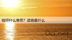 钱埒什么意思？读音是什么