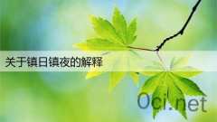 关于镇日镇夜的解释