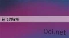 轻飞的解释