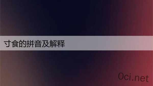 寸食的拼音及解释