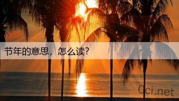 节年的意思，怎么读？
