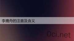 李膺舟的注音及含义