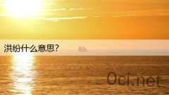 洪纷什么意思？