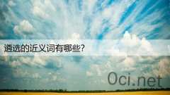 遴选的近义词有哪些？