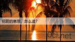 招箭的意思，怎么读？