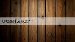 贬损是什么意思？