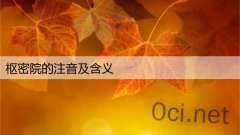 枢密院的注音及含义