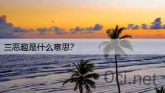 三恶趣是什么意思？