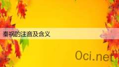 秦祸的注音及含义