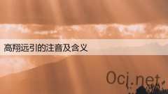 高翔远引的注音及含义
