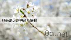 品头论足的拼音及解释