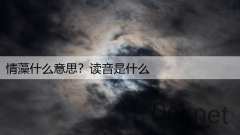 情藻什么意思？读音是什么