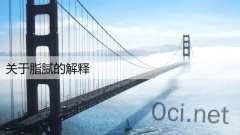 关于脂腻的解释