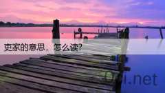 吏家的意思，怎么读？