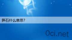 笋石什么意思？