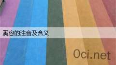 奚容的注音及含义