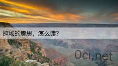 巡场的意思，怎么读？