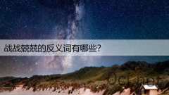 战战兢兢的反义词有哪些？