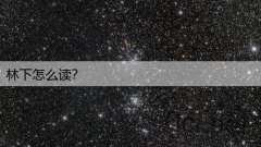 林下怎么读？