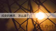 戎吏的意思，怎么读？