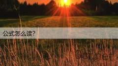 公式怎么读？