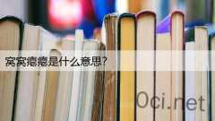 窝窝瘪瘪是什么意思？