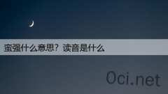 蛮强什么意思？读音是什么