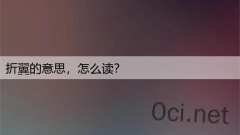 折翼的意思，怎么读？