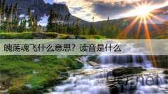 魄荡魂飞什么意思？读音是什么