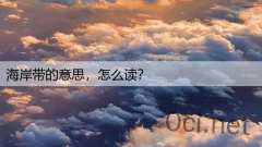 海岸带的意思，怎么读？