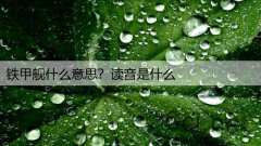 铁甲舰什么意思？读音是什么