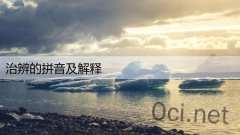 治辨的拼音及解释