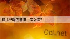 噪儿巴喝的意思，怎么读？