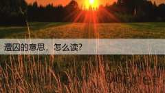 遭囚的意思，怎么读？