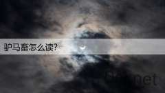 驴马畜怎么读？
